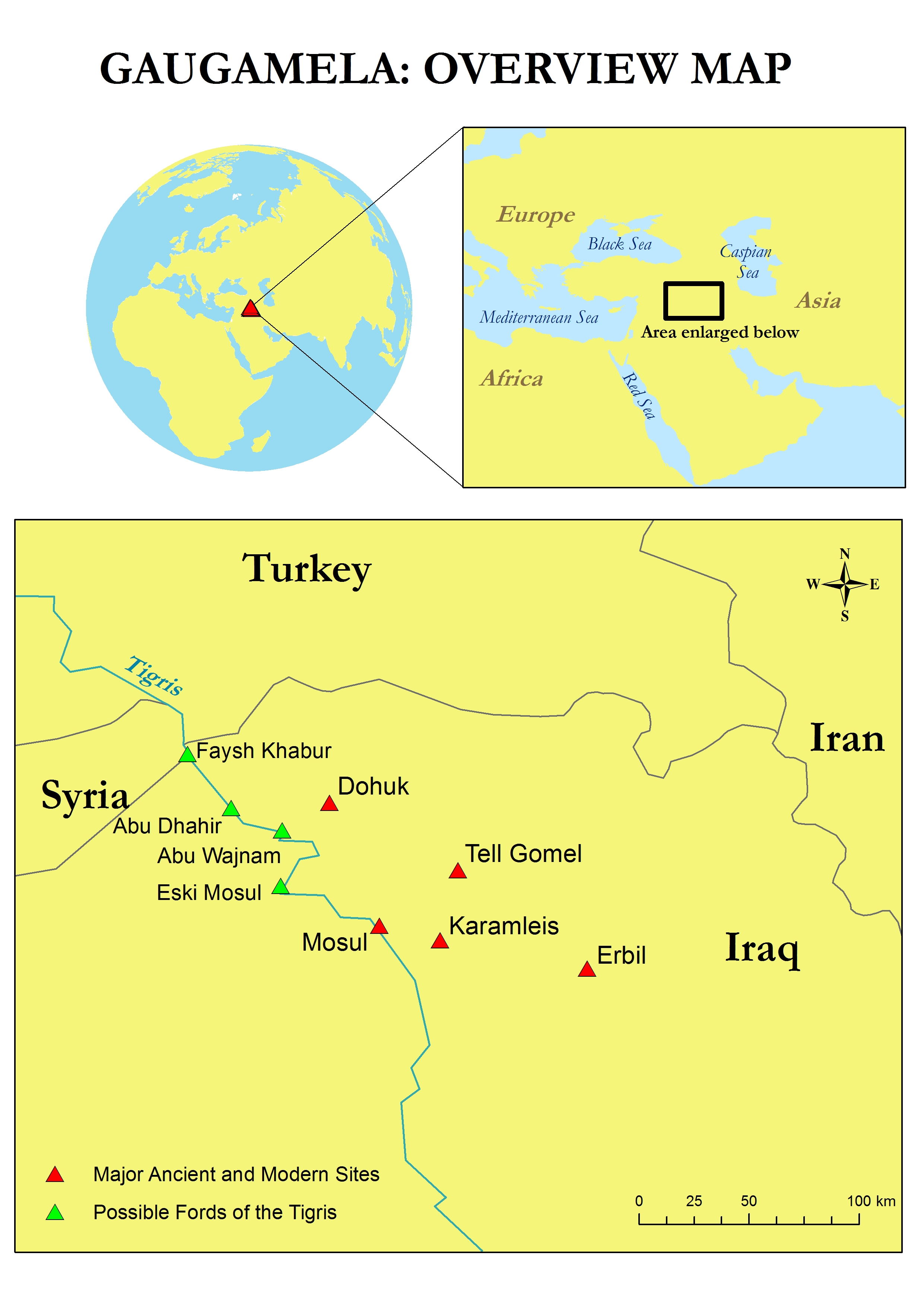 mapa: lokalizacja Gaugameli