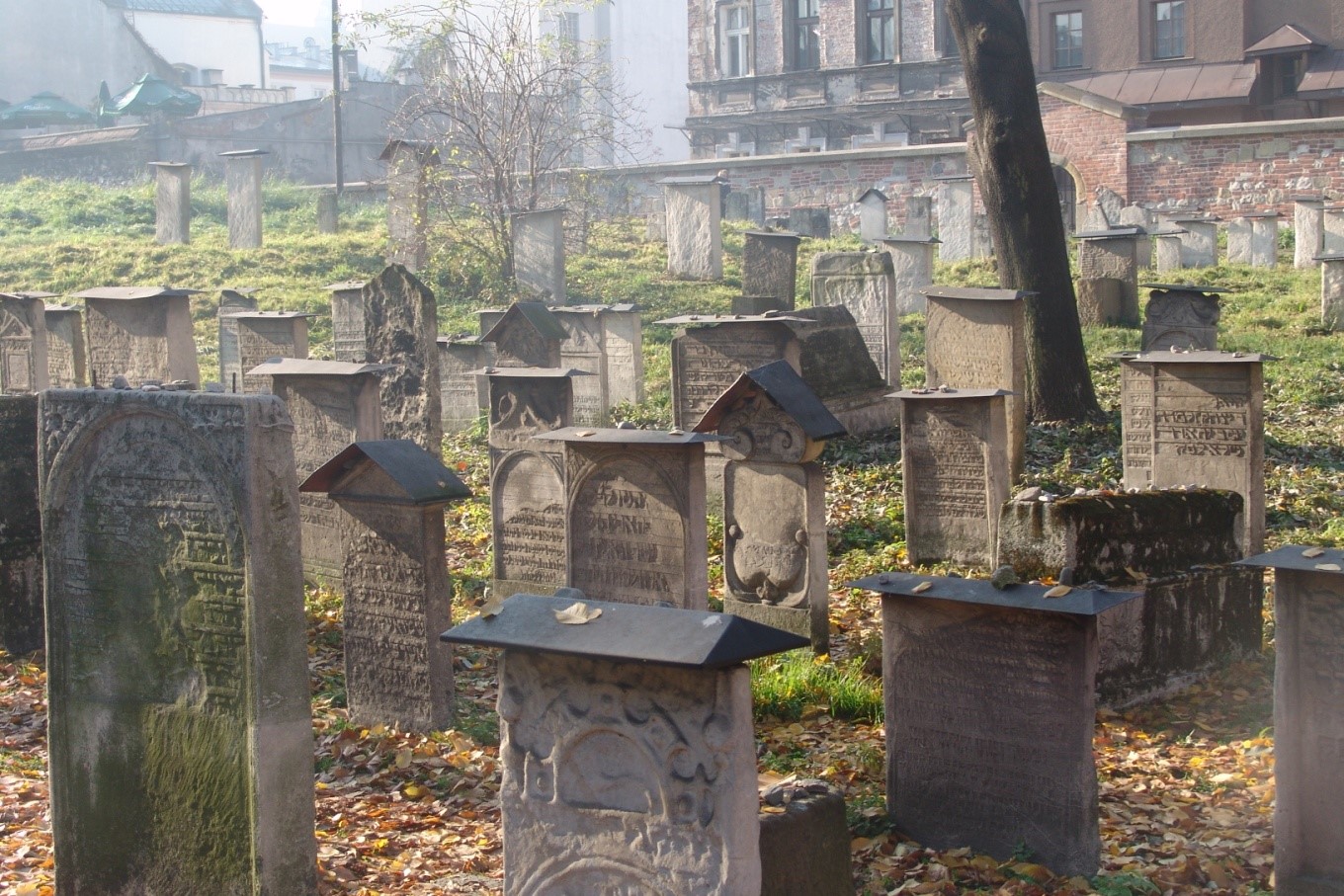 Fotografia cmentarza żydowskiego w Krakowie